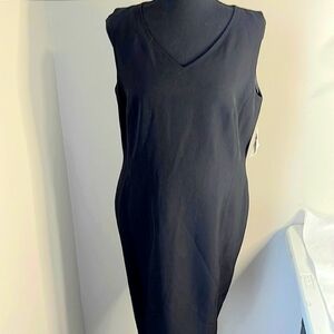 🌺Black V neck sheath dress